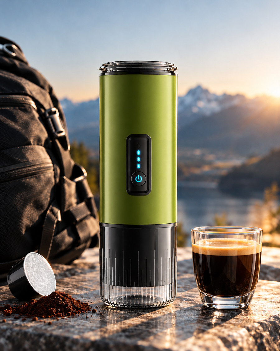 Cafetière portable coloris vert kaki