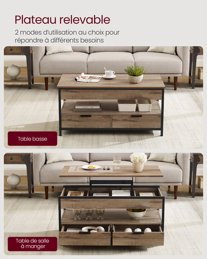 Table moderne relevable