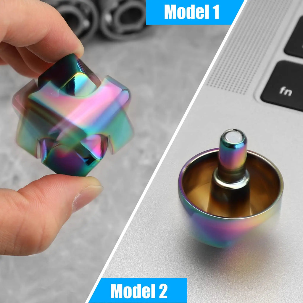 Metal Cube Rotating Fingertip Gyroscope Fidget anti Stress Toys Adult Office Home Travel Portable Spinner Toys Christmas Gifts