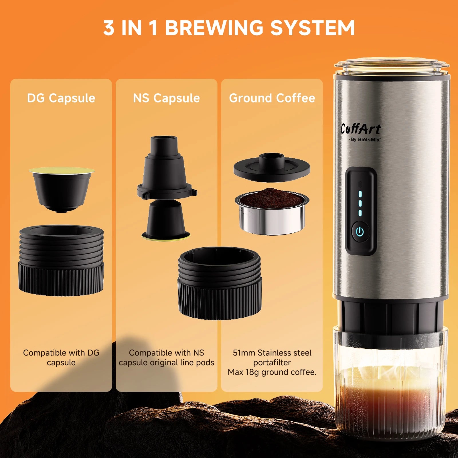 Cafetière Portable 3-en-1